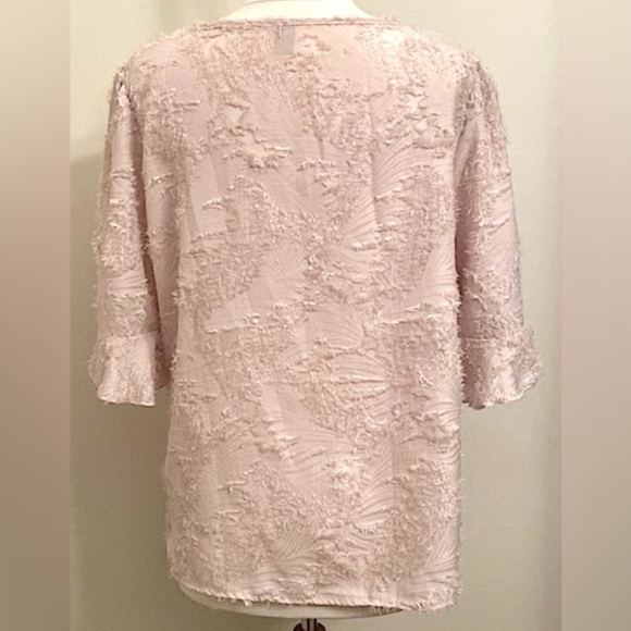 Ranlege Blush Pink Eyelash Design SZ 12 Boho Chic Cottagecore Romantic Top - Picture 7 of 9